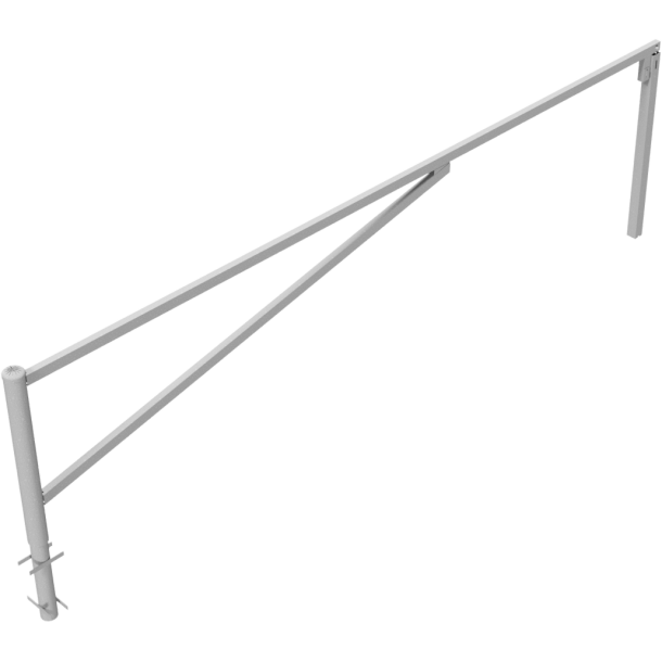 Swing barrier | for casting in concrete, hot-dip galvanized | clear width: 4500 mm | with Euro profile cylinder lock